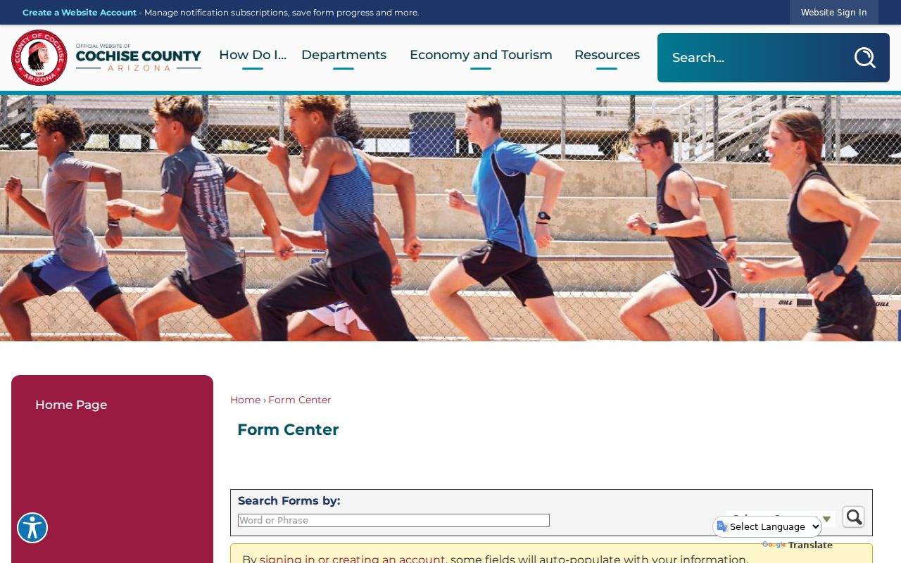 Sierra Vista resident lookup using the Cochise online court copy request